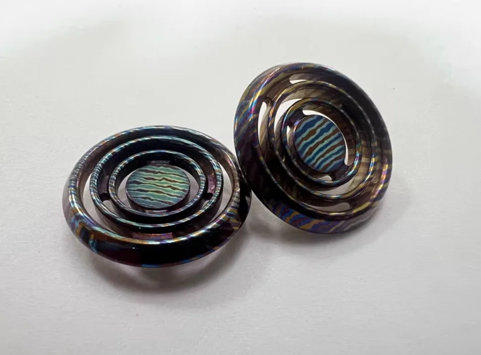 تستخدم EDC JZ زر لفائف البعوض timascus 24.5 مللي متر سبينر تململ لعبة الضغط #1