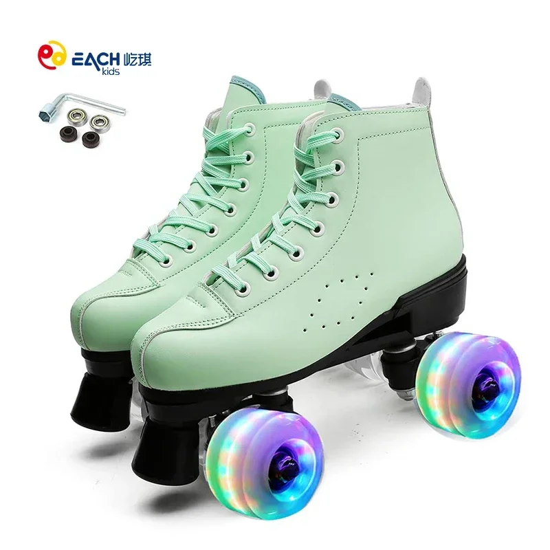 Roller Shoe Skates Wholesale Flashing Custom Skate Shoes Quad Roller Skates For Women Adult Girls