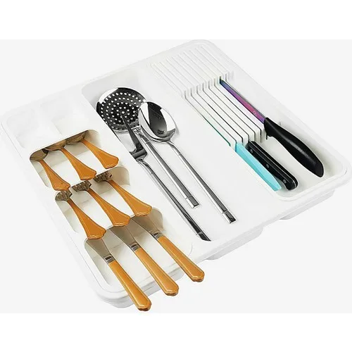 Miazze Inside Drawer Regulator Organizer The Spoon Holder Cutlery Gray