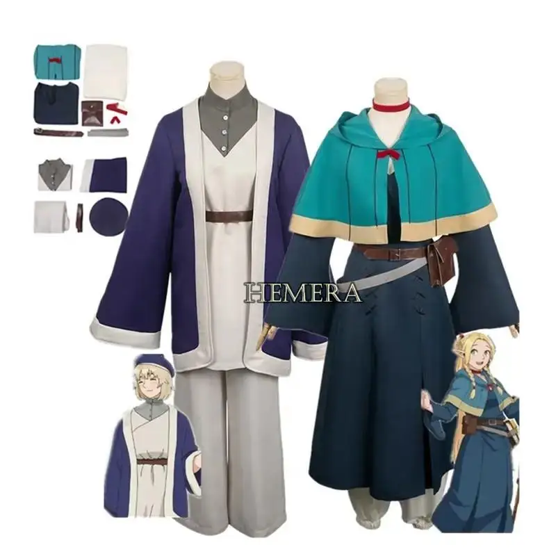 

Anime Delicious In Dungeon Cosplay Falin Costume Fantasia Disguise Adult Women Clothes Coat Pants Outfit Halloween Carnival Suit