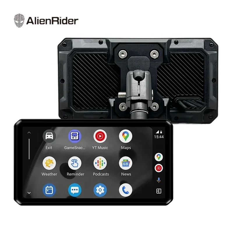 AlienRider M12 Pro Motorcycle Carplay Android Auto With 6.1 Inch Touch Screen Navigation 77GHz Millimeter Wave Radar