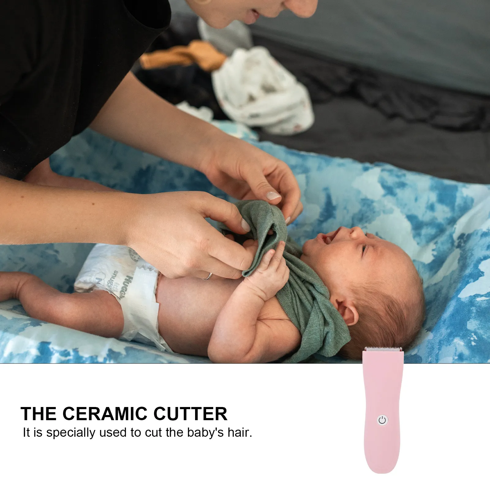 

1 комплект электрических триммеров для волос для детей, перезаряжаемая бесшумная машинка для стрижки, легкий портативный инструмент для детской стрижки с шумоподавлением