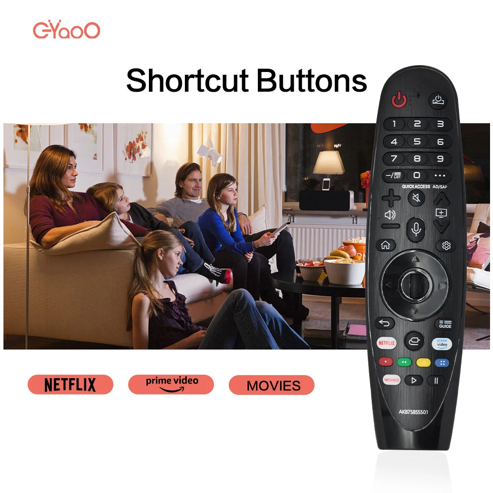 AKB75855501 Replacement Remote Control for LG Smart TV Infrared Remote Control for LG Multiple Smart TV Models