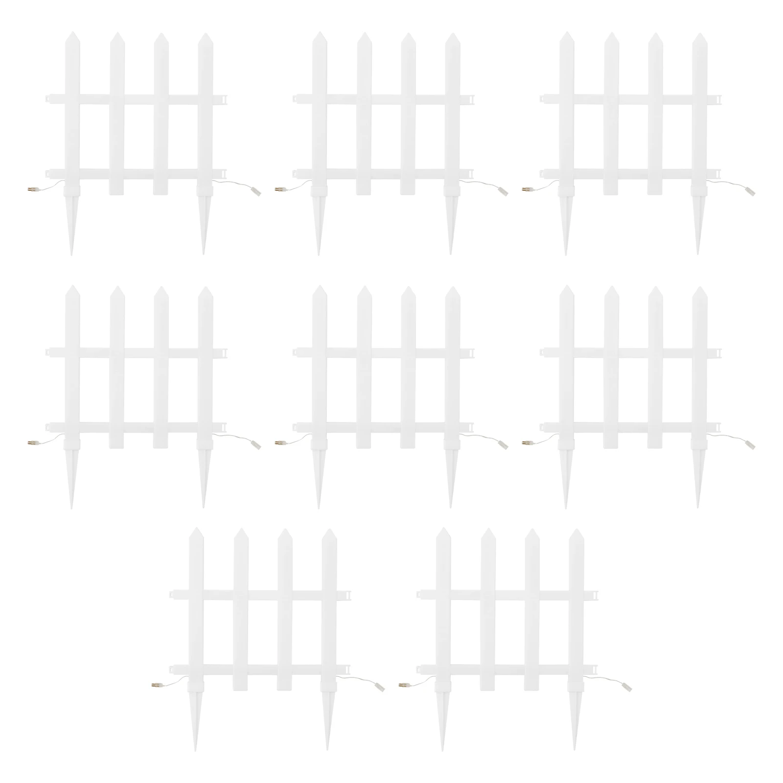 8 عبوات من مصابيح السياج LED، ضوء أبيض دافئ، ألواح مقاومة للماء وPP، مثالية لتزيين الحديقة والعطلات #5