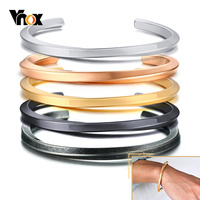 Vnox 4mm Twisted Bangle for Men Women,Stainless Steel Mobius Cuff Bracelet,Casual Simple Unisex Jewelry,56/60/64mm Diameter