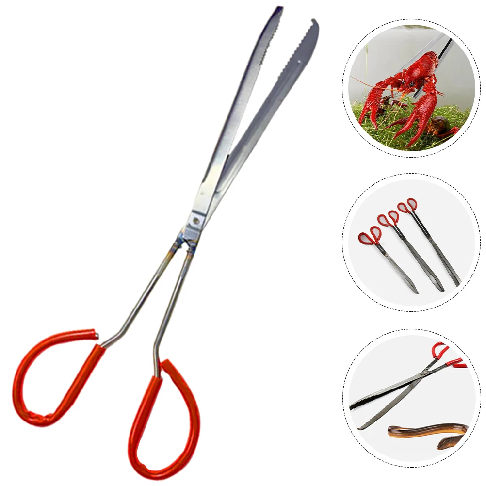 

Crab Clip Eel Tong Metal Seafood Clamp Non slip Garbage Tong Reusable ABS Ergonomic Practical Kitchen Bar Tool Lobster