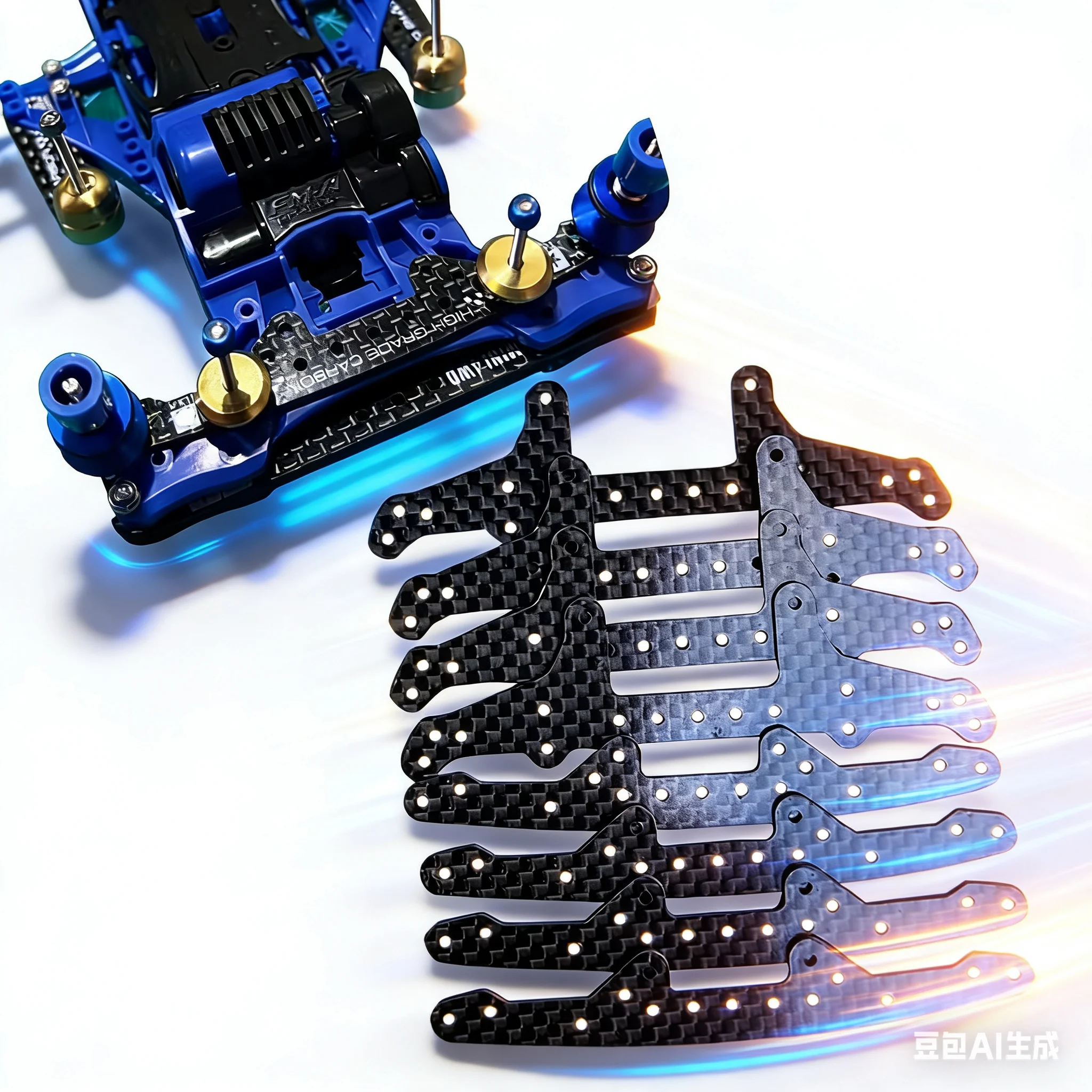 

1.5MM HG Carbon Fiber Front And Rear Guide Wheel Bracket 15242/15243/95600 Faucet/Phoenix Tail For Tamiya Mini 4WD Parts