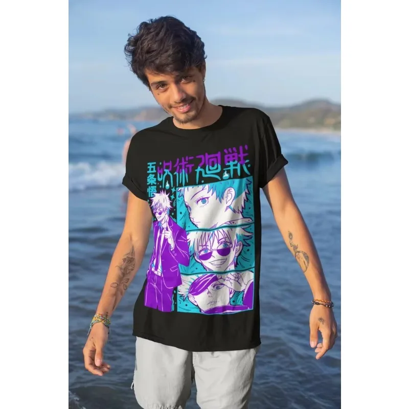 

Summer Jujutsu Kaisen Gojo Satoru T-Shirt Anime Manga Unisex Short Sleeve T-Shirt Trend Top
