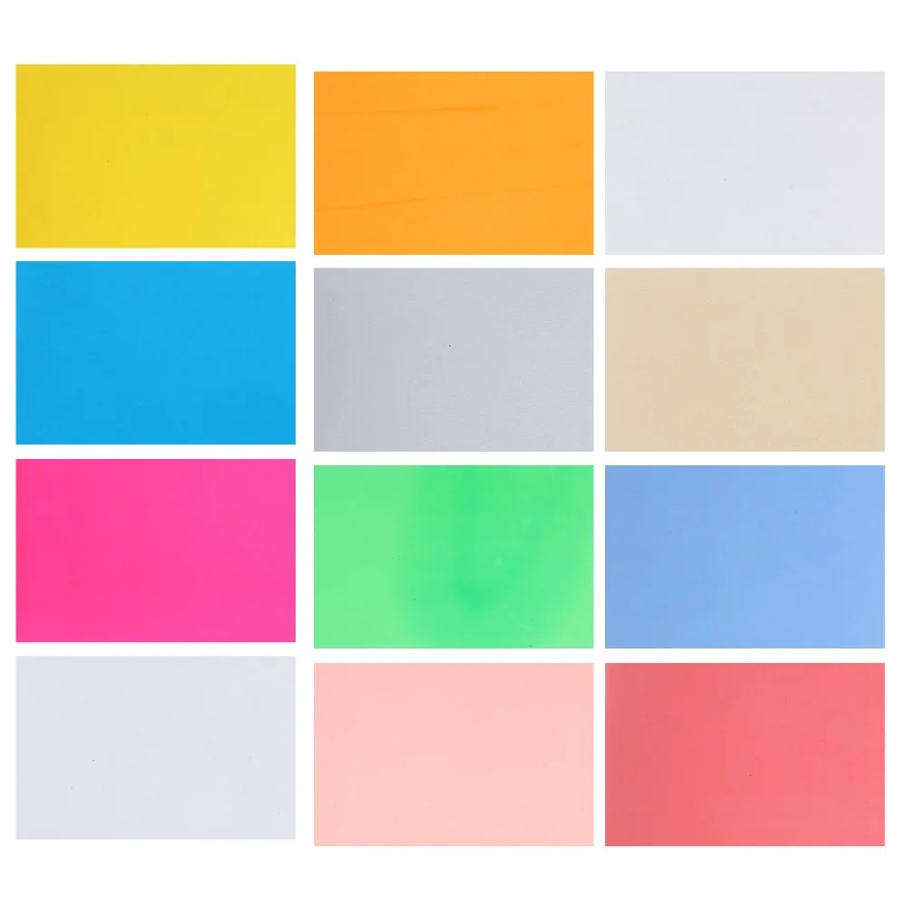 12pcs Colorful Heat Shrink Film Sheets 12 Colors 14.5x20CM Heat Shrink Plastic DIY Keychain Accessories DIY Projects