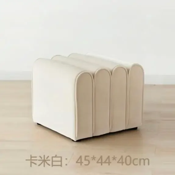 Nordic sofa side square chair foot stools living room household luxury low shoe bedend pedal step