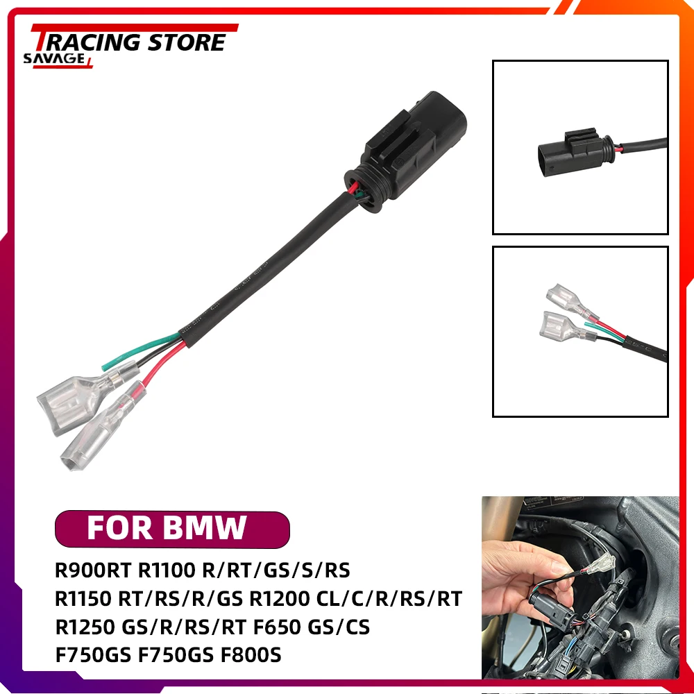 

12V Outlet Power Socket Plug Adapter Cable For BMW R900RT R1100 R1150GS R1200GS R1250GS R1250R F650 GS/CS F750GS F750GS F800S