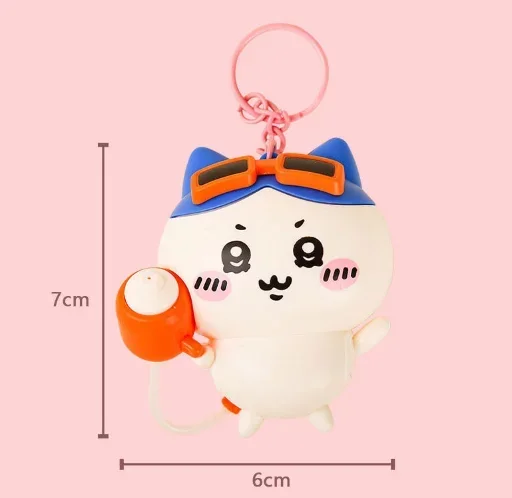 Chiikawa Wasserpistolen-Spielzeug-Schlüsselanhänger, niedlicher Usagi-Hachiware-Anhänger, Kawaii-Rucksack-Charm, Sammlerstück als Geschenk für Teenager und Fans – Detail 5