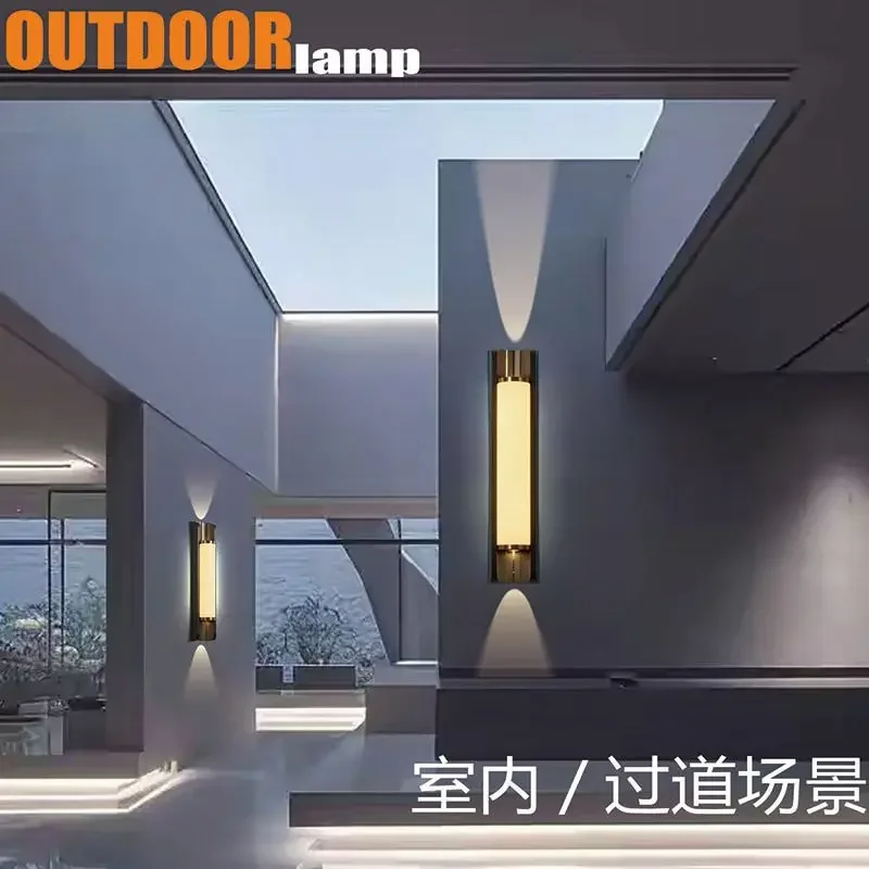 New Creative Simple Outdoor Modern Wall Lamp Courtyard Villa Pillar Outdoor Entrance Gate Passage