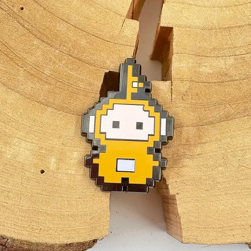 Teletubbies-الأطفال التعليمية الكرتون بروش معدني شخصية صفراء Laa الرسوم المتحركة ثنائي الأبعاد بكسل التلبيب شارة بدبوس Acc #1