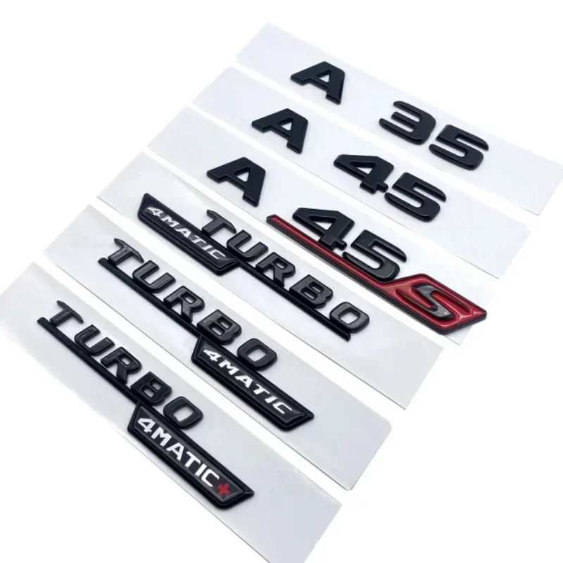 ثلاثية الأبعاد ABS كروم أسود شعار A35S A45S شعار رسائل شارة ملصق سيارة لمرسيدس بنز A45S AMG W176 W177 اكسسوارات ​