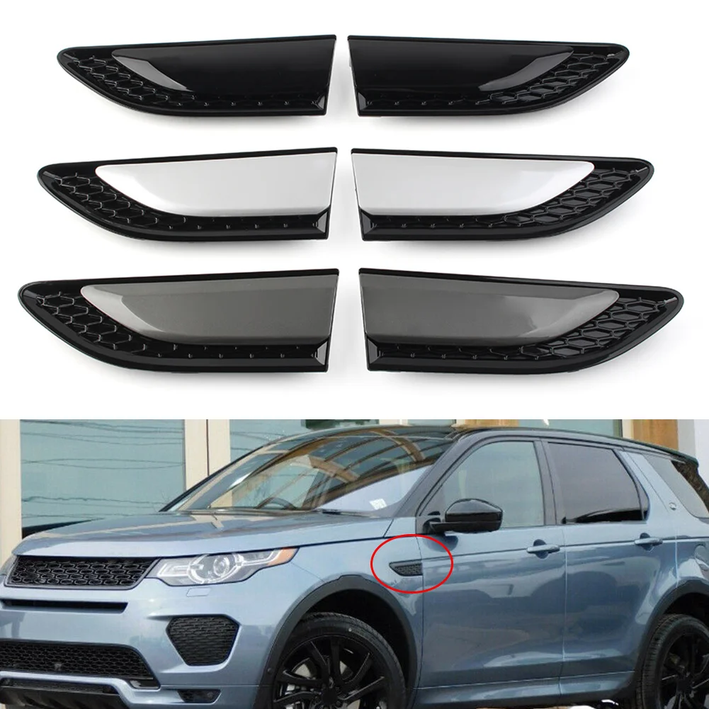 

2 шт., автомобильные дефлекторы для Land Rover Discovery Sport 2015 2016 2017 2018 2019 2020 2021 серый/черный/серебристый