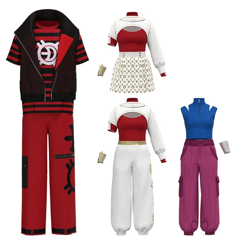 

Костюм для косплея для взрослых и детей Victor Nova Zombies, костюм, жилет, комплект для женщин и девочек, маскировочный наряд вампиров и Dawn на Хэллоуин