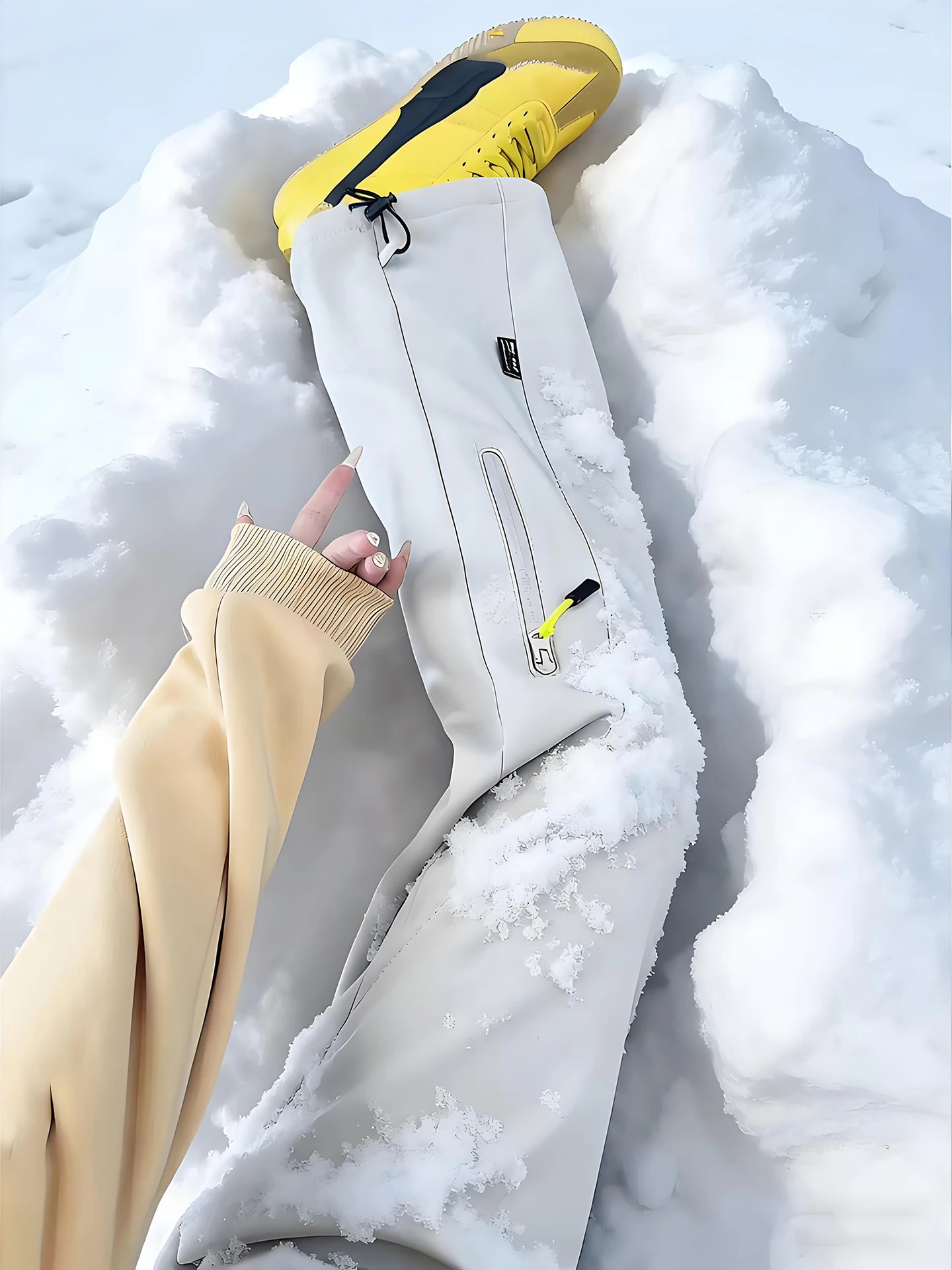 

Thiened Fce Winter Ski Pants Men's Outdoor Waterproof Windproof Mountain Climbing Trousers Har Climate Resistant Casua...