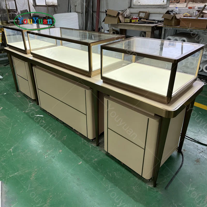 custom.Luxury Jewelry Store/shop Interior Design Jewelry Glass showcase Display Cabinet Jewelry Necklace Earrings