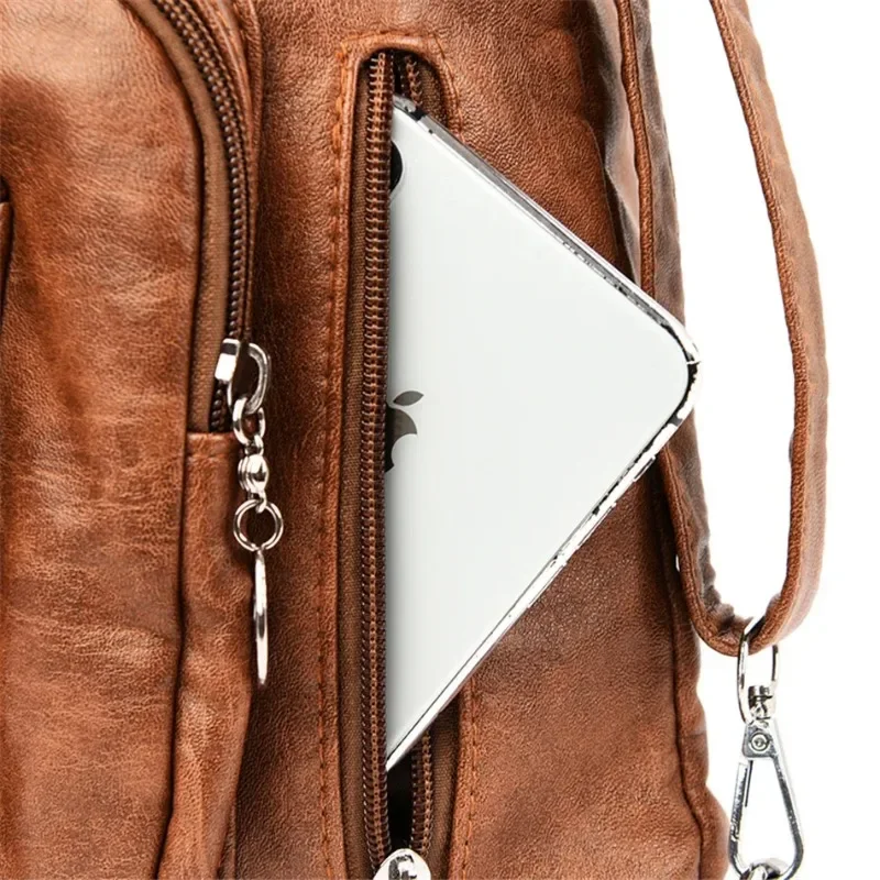 Luxury School Shoulder Hand Bags for Women PU Leather Travel Backpack Female Bagpack Women Back Pack Mochilas Sac A Main