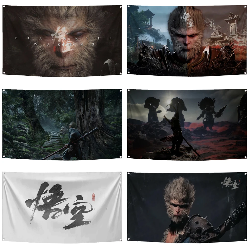 2×3ft 3×5ft BLACK MYTH WUKONG Flag Polyester Digital Printed Other Game Tapestry Curtain For Decor