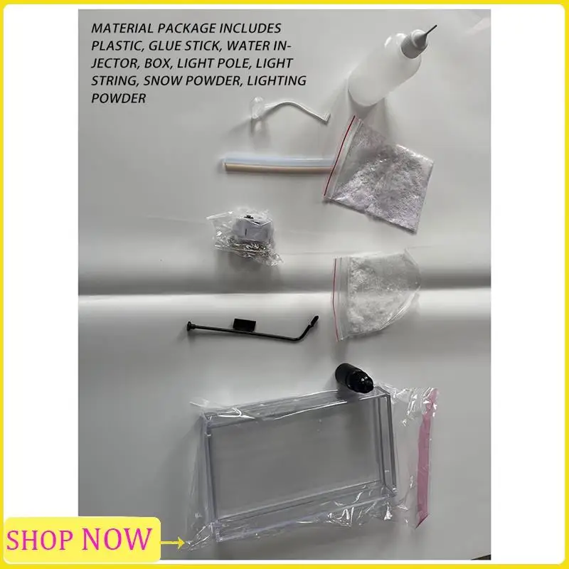 

Especial Snow Lamp Night Lamp Material Package, Snow Scene Road Lamp, Snow Scene Lamp, Snowflake Lamp, Snowflake Lamp DIY