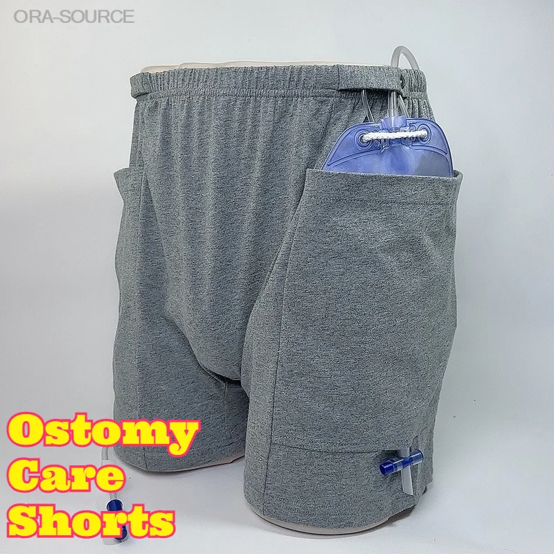 Ostomy Underwear Intestinal Stoma Pouch Drainage Bag Holder Post Surgery Care Shorts Comfort Unisex Travel Convenient For Men
