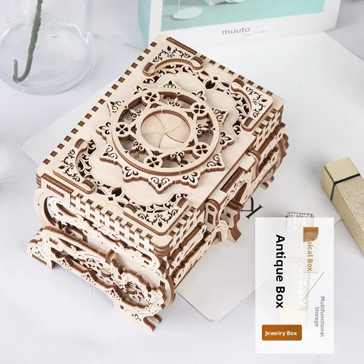 

Подарок на День святого Валентина: Музыкальная шкатулка из дерева ручной работы, DIY-набор для сборки, развивающая головоломка для девушки, игрушка-головоломка на день рождения