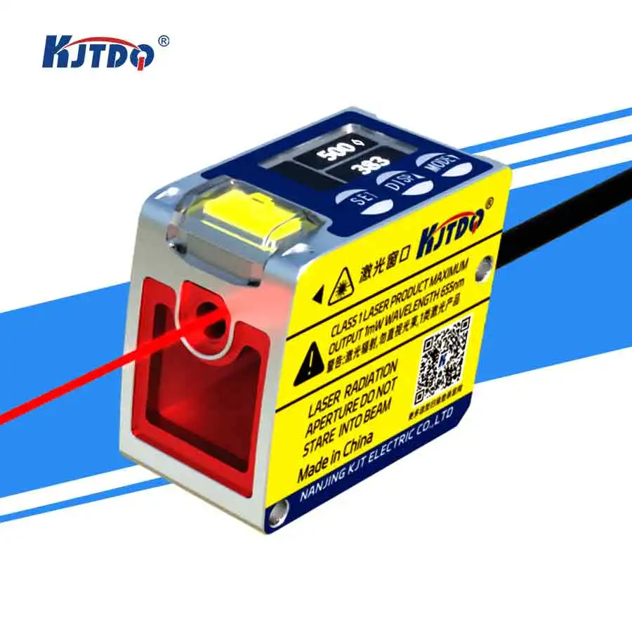 2026 Class 1 5m Range ±3mm  1000Hz  Frequency NPN/PNP/RS485/4-20mA Output IP65 9-36V DC Built-in Amplifier TOF Laser Sensor