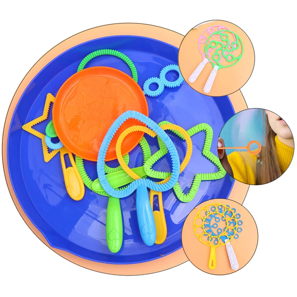 

1Set Creative Bubble Wands Durable Multi Shape Accessories for Parties Colorful Bubbles Blowing Tools Blowing Bubble Set