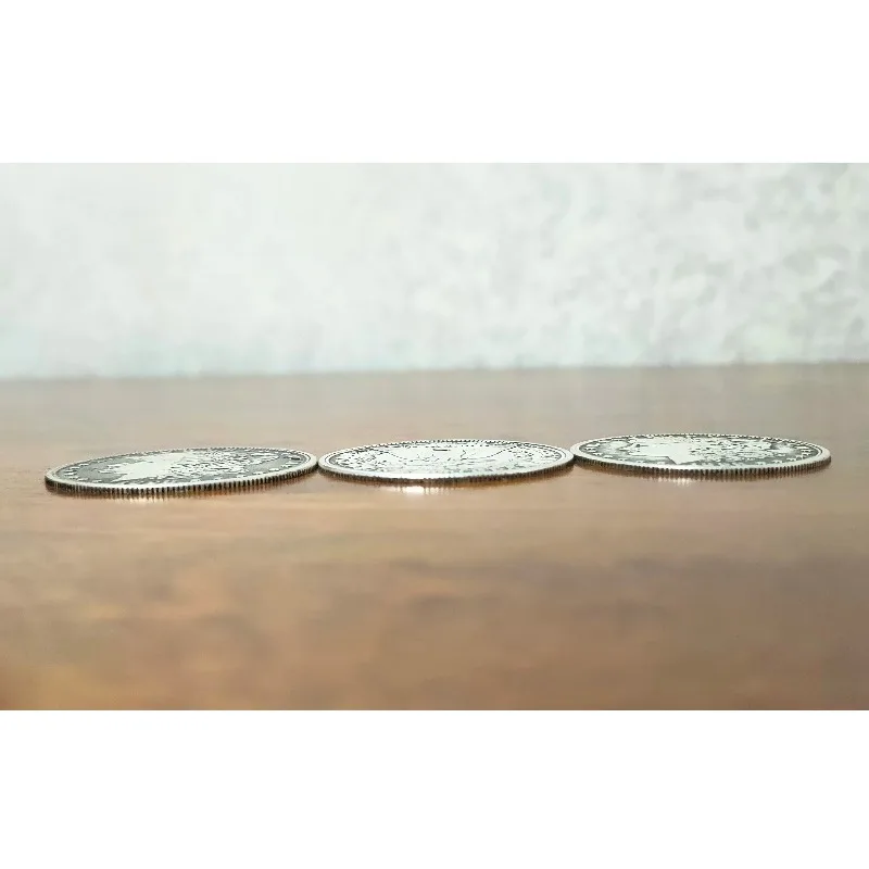 Truques de mágica stc 2.0 moeda mágica dupla face conjunto de moedas super triplo chips conjunto magia mago close-up adereços aparecem desaparecer