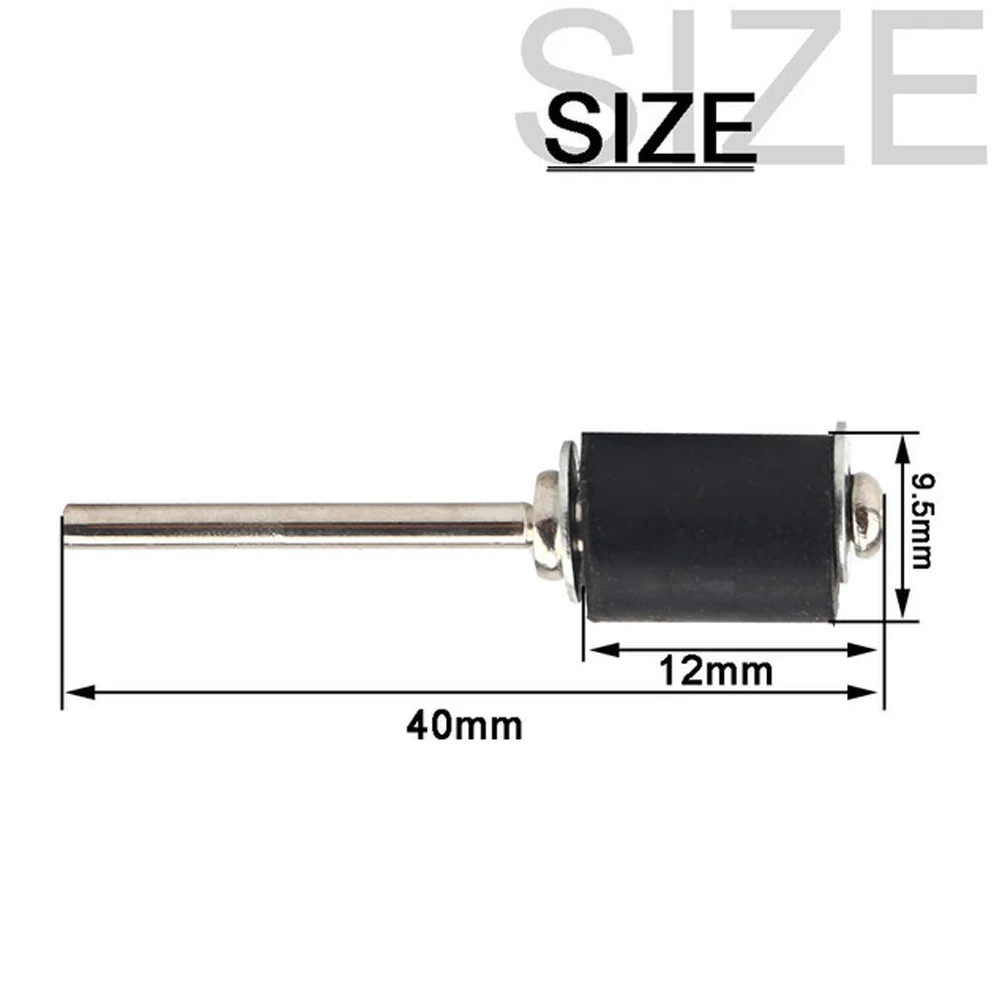 5Pcs Sanding Mandrels Rotary Tools Rubber Shank Mandrels Silver 0.39inch 3.17mm Drum Sanding Kit Sanding Mandrels