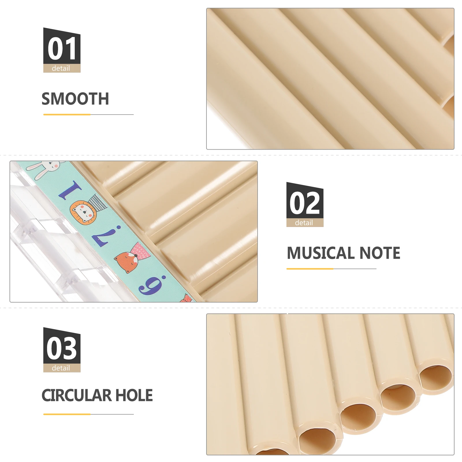 

Pan Flute C Key Multifunction Educational Musical Instrument For Students School Portable Beginner Row Flute Safe No