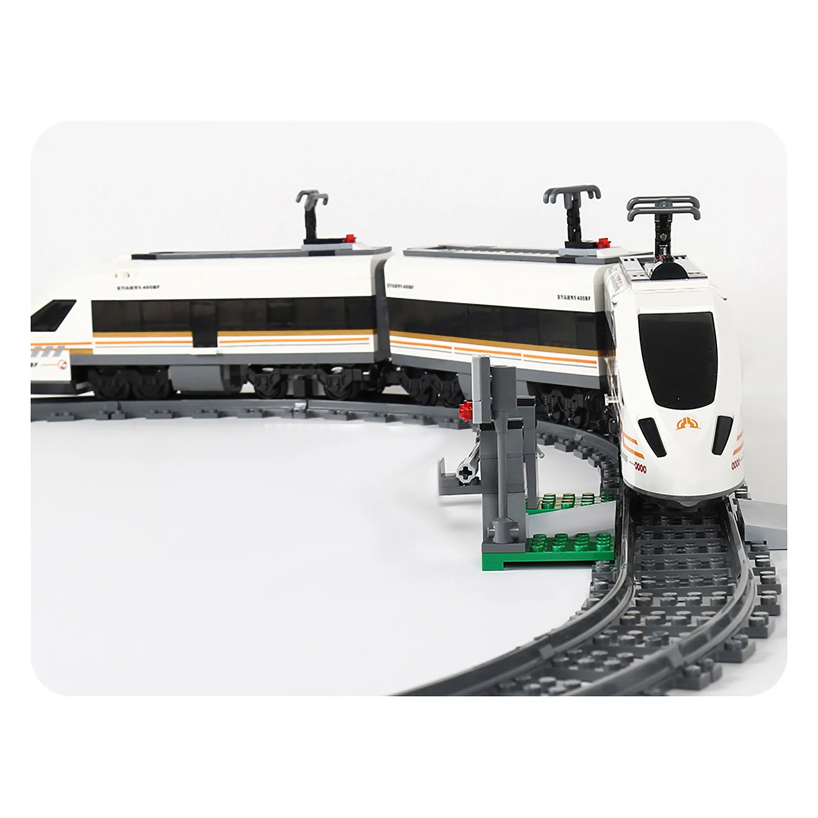 Steam Train/High-speed Metro Train Small Particle Assembly Model Building Blocks Train Track MOC Technology Bricks Gift DIY Toys