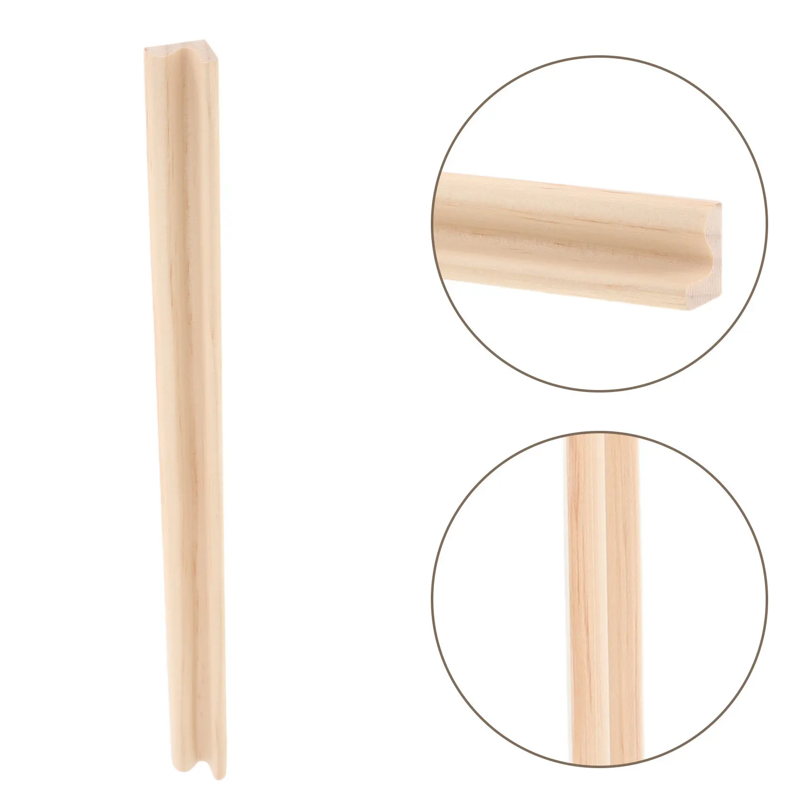 

4Pcs Unfinished Wooden Domino Holders Single Row Rustic Tile Display Rack for Domino Mahjong Letter Cards Educational Game