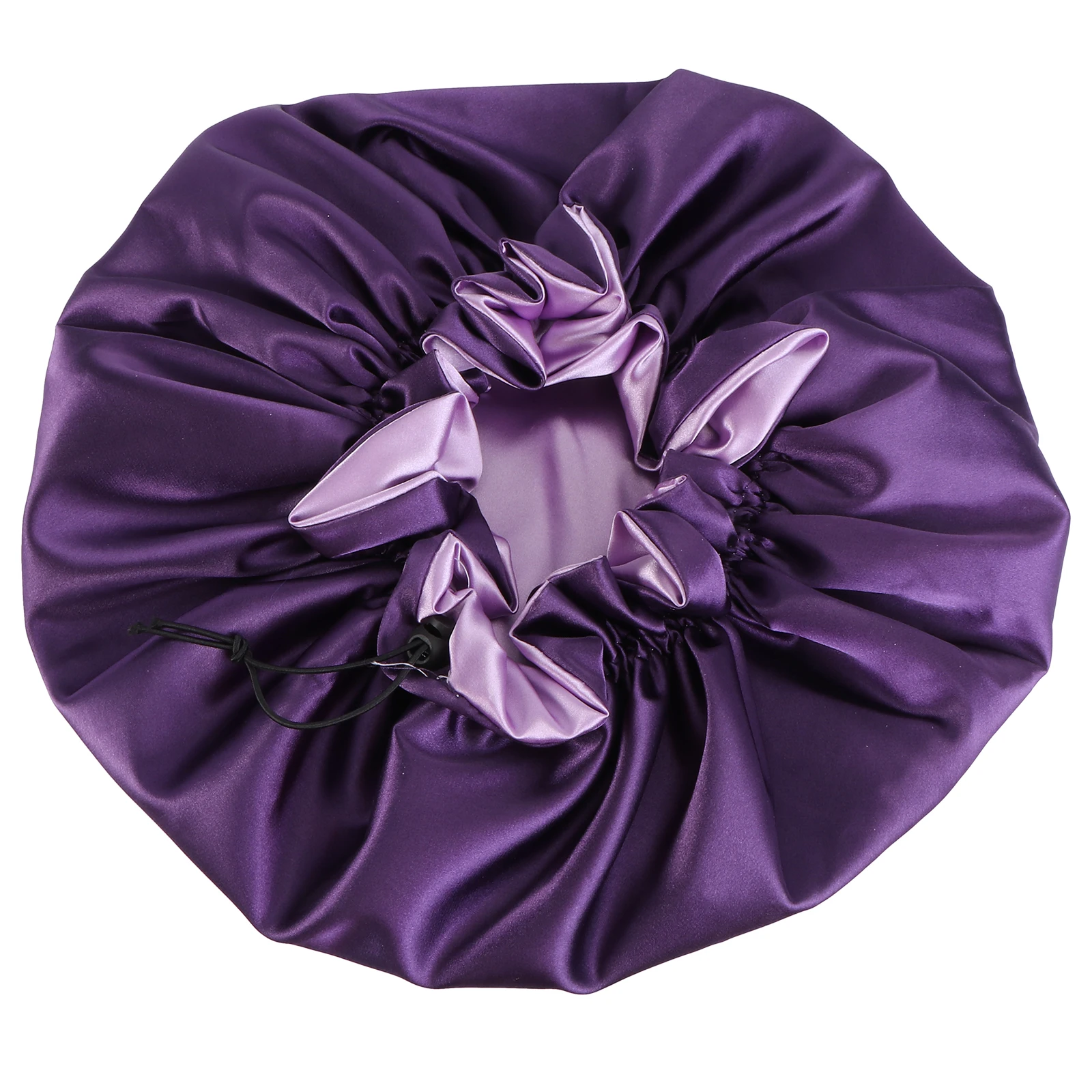 

Elastic Lace Women Bathing Accessories Double Layer Soft Elastic Cap Bathing For Women Hat Hair Protection