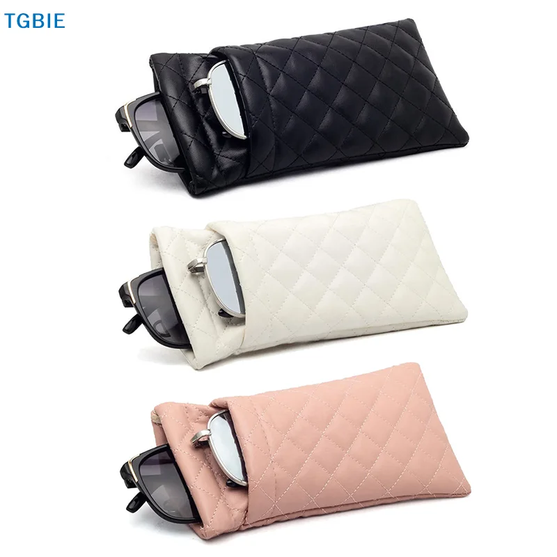 [TL]【TL】Waterproof Sunglasses Bag Portable Dustproof Double-layer Eyeglasses Pouch PU Leather Coin Purse Storage Pouch Women