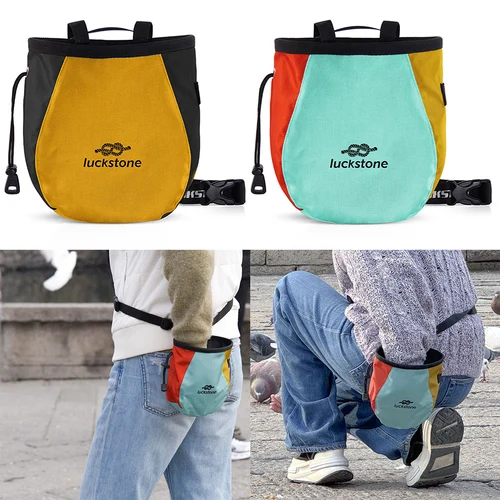 Bolsa de tiza de escalada ajustable, gran capacidad para tiza de 120g, uso multifuncional para actividades y entrenamiento al aire libre