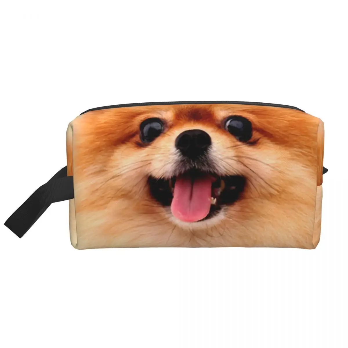 Custom Pomeranian Puppy Cosmetic Bag Women Kawaii Big Capacity Spitz Pom Dog Makeup Case Beauty Storage Toiletry Bags