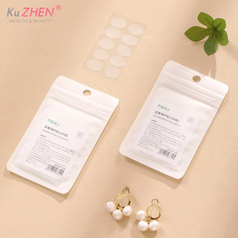 100Pcs Anti-allergic Invisible Earrings Stabilizers Earlobes Protective Waterproof Patches Earrings Support Ear Patches Earrings