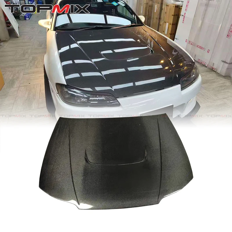 

Для Nissan Silvia S15 SX240 TOPMIX: Вентилируемый легкий капот двигателя из карбона, белый