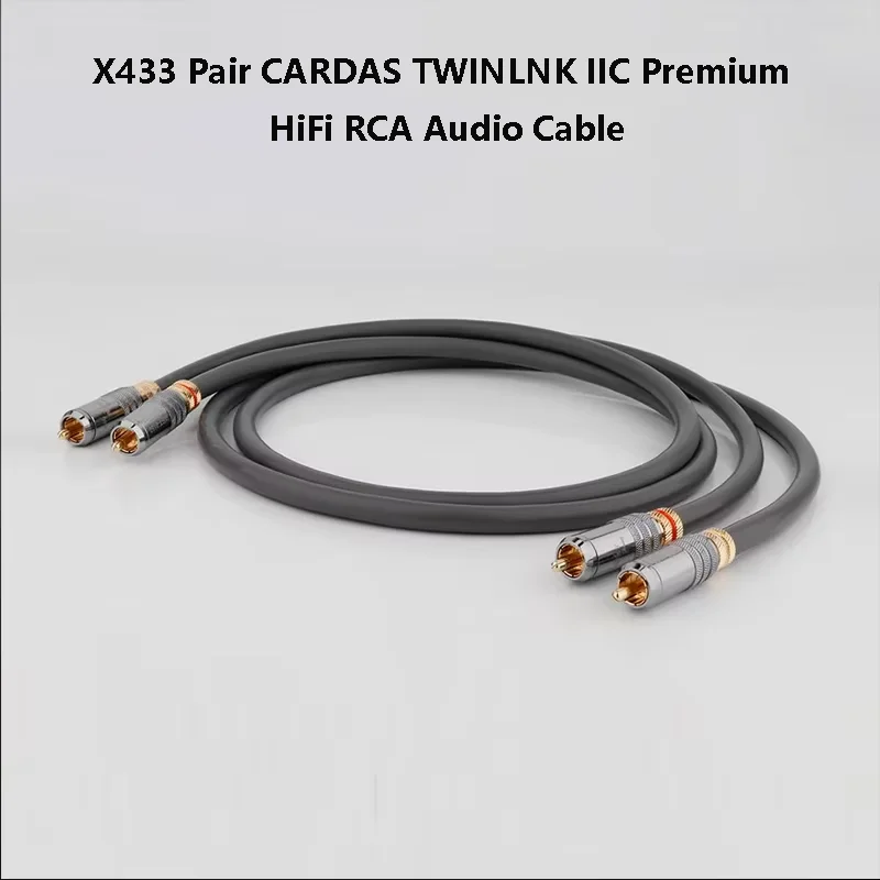 

CARDAS TWINLINK IIC RCA Interconnect Cable X433 High-End OFC Conductors with Gold-Plated RCA Plugs Audiophile Pair for Turntable