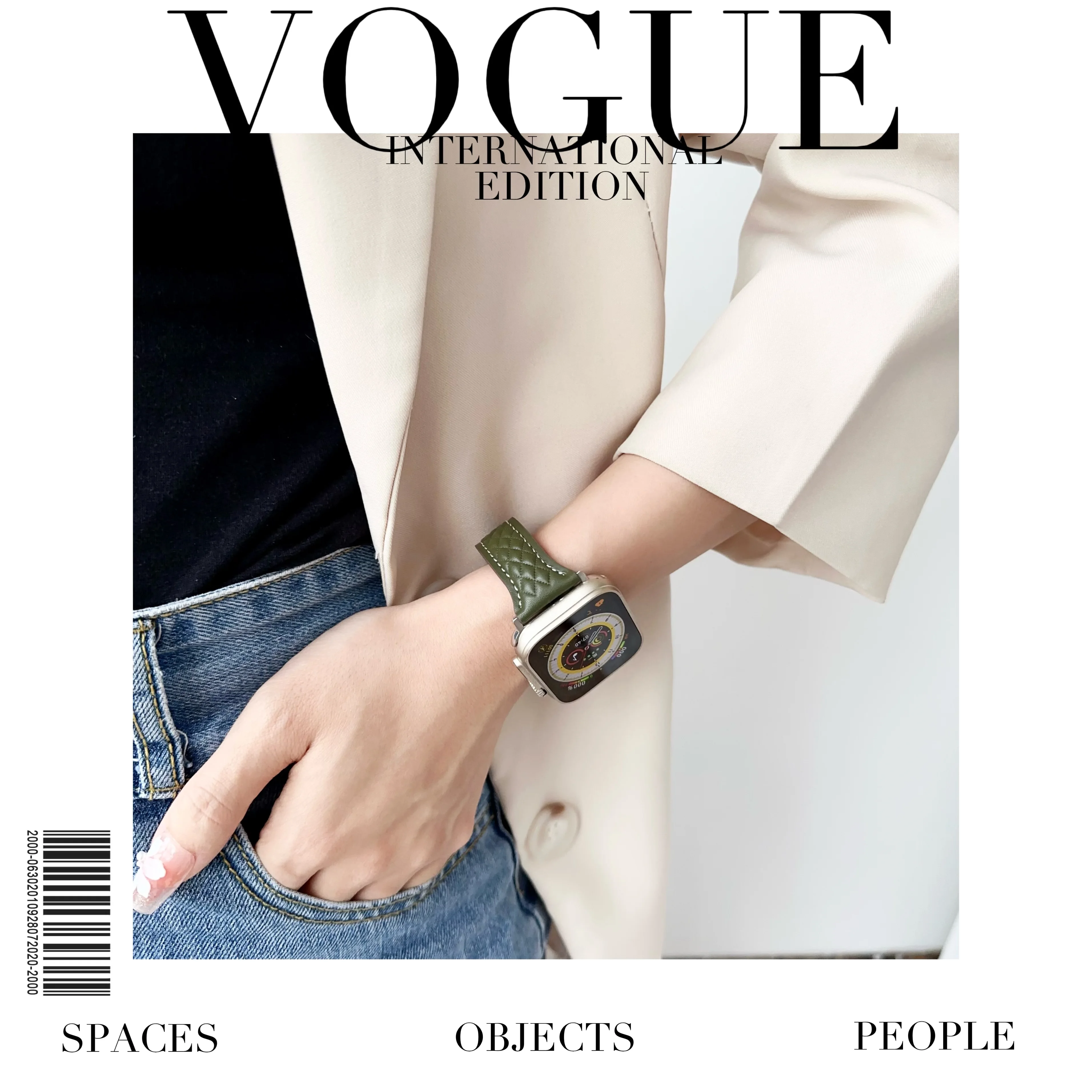 فحص ماسي لساعة أبل ، خصر صغير قابل للطي ، سوار معصم ، 38 ، مشبك تفاح 40 ، 44 ، 45 ، 8 ، 9 ، 49 ، حزام ، 8 ، 7 ، 41 ، 40 في من