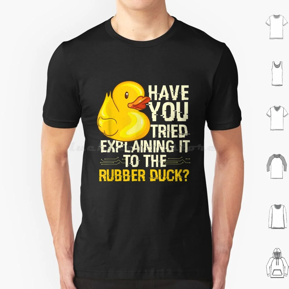 Funny Programmer-Rubber Duck Debugging , Funny Programmer Gift Design T Shirt Cotton Men Women DIY Print Occupations Programmer