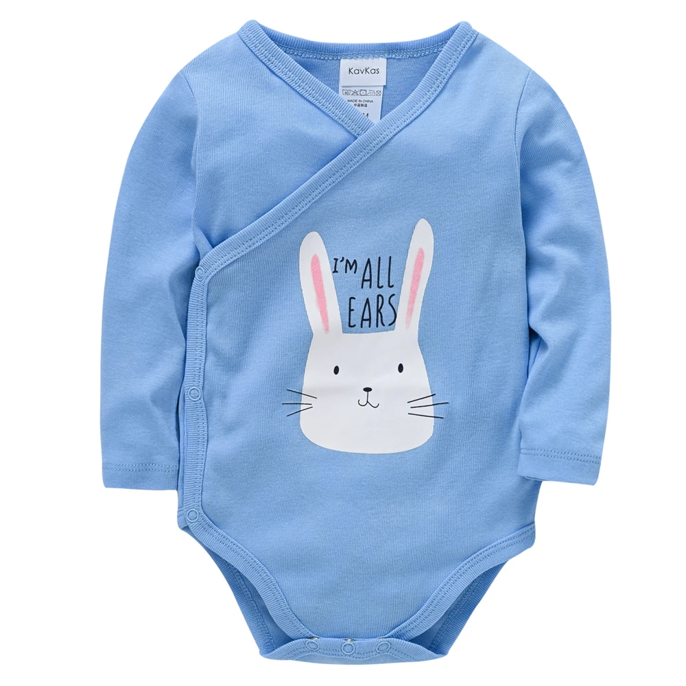 KAVKAS Baby Boy Clothes 100% Cotton Long Sleeve 3m 6m 9m 12m bebe Bodysuit Cartoon Design Costume