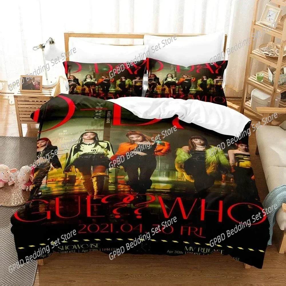 New Kpop Group ITZY Bedding Set Boys Girls Twin Queen Size Duvet Cover Pillowcase Bed Kids Adult Fashion Home Luxury
