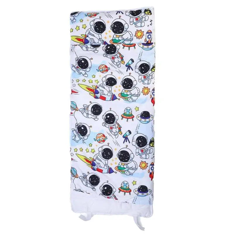 Children's Sleeping Nap Mat Boys Comfortable Soft Nap Mat Sleeping Bag Roll-up Design Travel Sleeping Bag With Pillow And