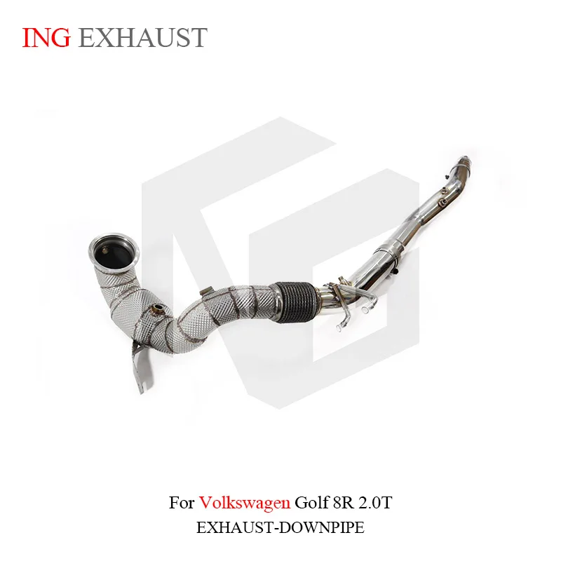 

ING Stainless Steel Catalyzed DownPipe for Volkswagen VW Golf 8 MK8 8R 2.0T Engine Header Tube Remote Performance Exhaust