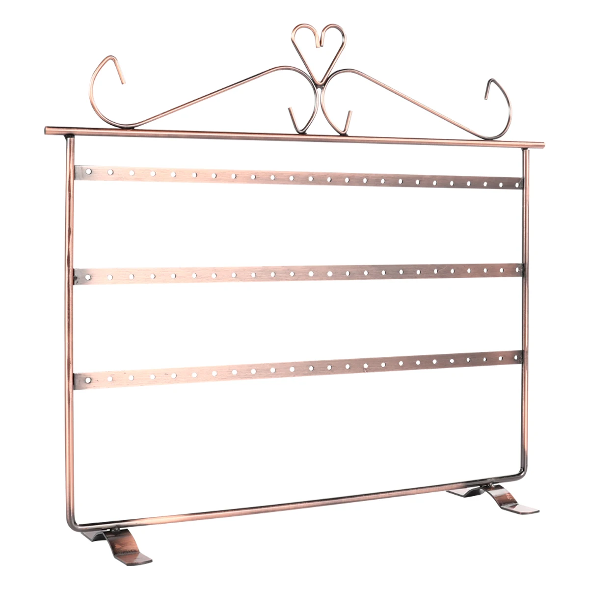 

Earring Display Stand Jewelry Holder Necklace Organizer Metal Three Layers Earrings Holder Stand Showcase Storage