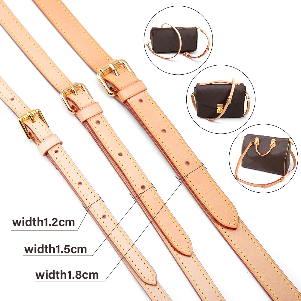 WUTA Bag Strap for LV Speedy 20 25 30 Shoulder Straps 100% Genuine Leather Adjustable Crossbody Long Bags Belt 120cm Accessories